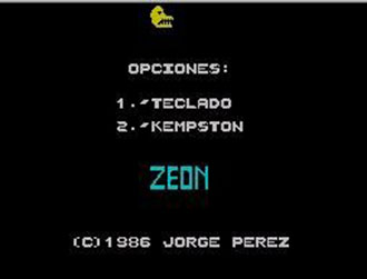 Carátula del juego Zeon (Spectrum)