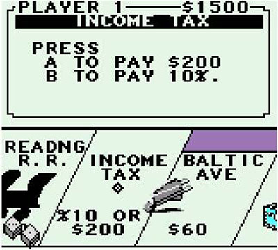 Pantallazo del juego online Monopoly (GBC)