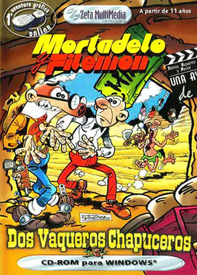 Portada de la descarga de Mortadelo y Filemón: Dos Vaqueros Chapuceros (Una Aventura de Cine)